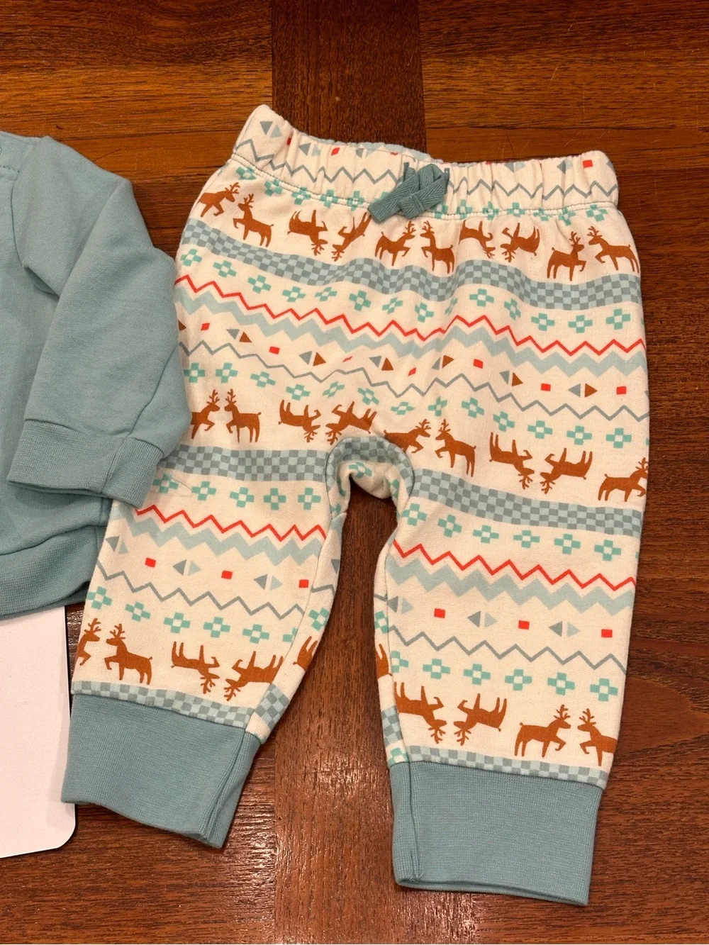 EUC Cat & Jack Baby Oh Deer Holiday Outfit, 6-9 Months